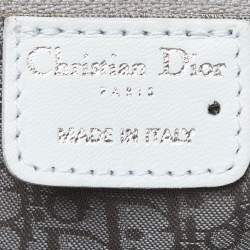 Pre Owned Dior White Cannage Leather Vingate Charm Hobo
