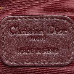Pre Owned Dior Red Cannage Coated Canvas Panarea Clutch