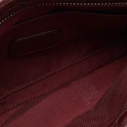 Pre Owned Dior Red Cannage Coated Canvas Panarea Clutch