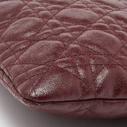 Pre Owned Dior Red Cannage Coated Canvas Panarea Clutch