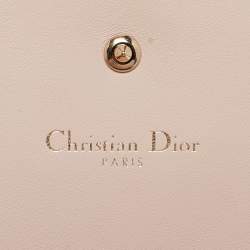 Dior Beige Patent Leather Diorama Wallet on Chain