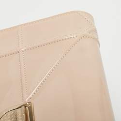 Dior Beige Patent Leather Diorama Wallet on Chain
