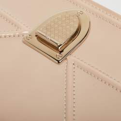 Dior Beige Patent Leather Diorama Wallet on Chain