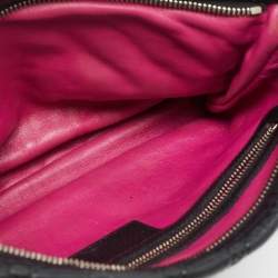 Pre Owned Dior Black Cannage Leather Panarea Clutch