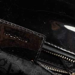 Pre Owned Dior Black Cannage Patent Leather Large Lady Dior Tote