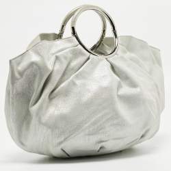 Pre Owned Dior Mint Green Shimmering Suede Babe Hobo