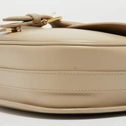 Pre Owned Dior Beige Leather Medium Bobby Shoulder Bag