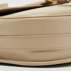Pre Owned Dior Beige Leather Medium Bobby Shoulder Bag