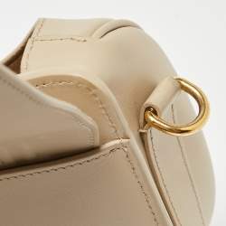 Pre Owned Dior Beige Leather Medium Bobby Shoulder Bag