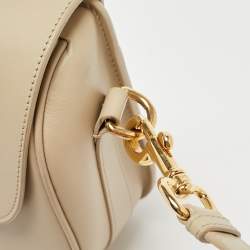 Pre Owned Dior Beige Leather Medium Bobby Shoulder Bag