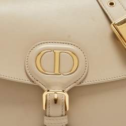 Pre Owned Dior Beige Leather Medium Bobby Shoulder Bag