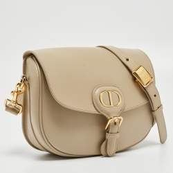 Pre Owned Dior Beige Leather Medium Bobby Shoulder Bag