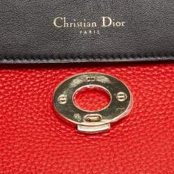 Pre Owned Dior Red Leather Small Be Dior Flap Top Handle Bag
