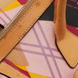 Pre Owned Dior Multicolor Printed Coated Canvas and Leather Argyle Bag