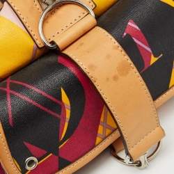 Pre Owned Dior Multicolor Printed Coated Canvas and Leather Argyle Bag