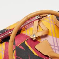 Dior Multicolor Printed Coated Canvas and Leather Argyle Bag