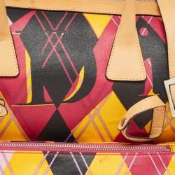 Pre Owned Dior Multicolor Printed Coated Canvas and Leather Argyle Bag