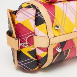 Pre Owned Dior Multicolor Printed Coated Canvas and Leather Argyle Bag