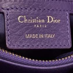 مملوكة مسبقًا Dior Purple Leather Diorissimo Bowler Bag