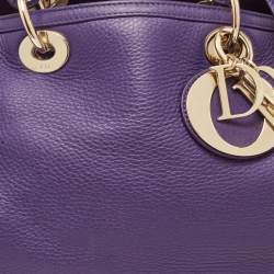 مملوكة مسبقًا Dior Purple Leather Diorissimo Bowler Bag