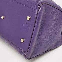 مملوكة مسبقًا Dior Purple Leather Diorissimo Bowler Bag