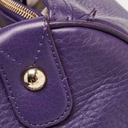مملوكة مسبقًا Dior Purple Leather Diorissimo Bowler Bag