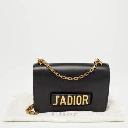 Pre Owned Dior Black Leather J’adior Flap Shoulder Bag