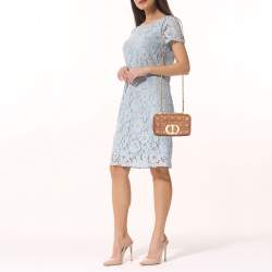 Pre Owned Dior Brown Cannage Leather Small Caro Shoulder Bag