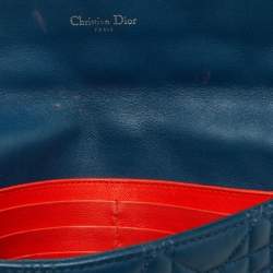 Dior Blue Cannage Leather Small Miss Dior Flap Bag