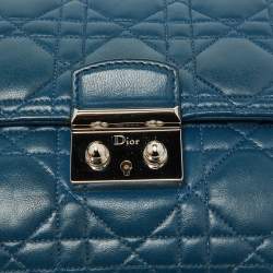 Dior Blue Cannage Leather Small Miss Dior Flap Bag