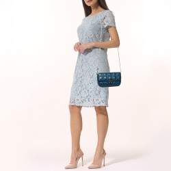 Dior Blue Cannage Leather Small Miss Dior Flap Bag