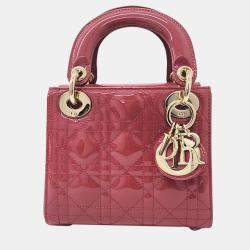 Pre Owned Christian Dior Patent Lady Bag Mini