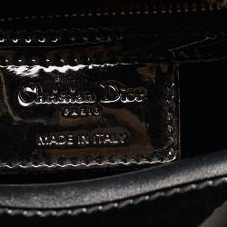 مملوكة مسبقًا Dior Black Cannage Patent Leather Medium Lady Dior Tote
