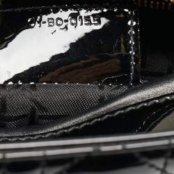 مملوكة مسبقًا Dior Black Cannage Patent Leather Medium Lady Dior Tote