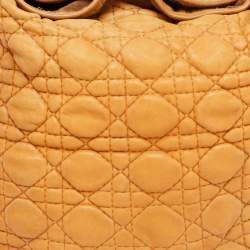 Dior Orange Cannage Soft Leather Small Hobo