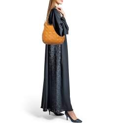 Dior Orange Cannage Soft Leather Small Hobo