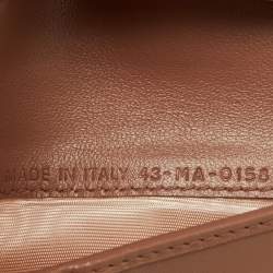 Pre Owned Dior Old Rose Leather Diorama Trifold Wallet