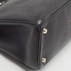 Dior Black Leather Medium Diorissimo Shopper Tote