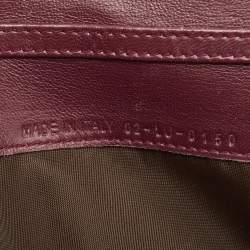 Pre Owned Dior Burgundy Oblique Embossed Patent Leather Continental Wallet