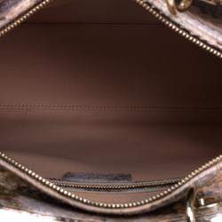 Pre Owned حقيبة ديور ليدي ديور جلد ثعبان بيج كبيرة