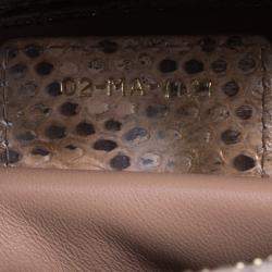 Pre Owned حقيبة ديور ليدي ديور جلد ثعبان بيج كبيرة