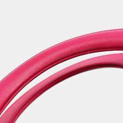 Pre Owned Dior  Pink Leather Medium Lady Dior Cannage Satchel Bag 