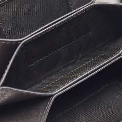 Pre Owned Dior Black Cannage Patent Leather Lady Dior 5 Gusset Card Holder