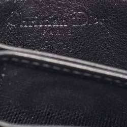 Pre Owned Dior Black Cannage Patent Leather Lady Dior 5 Gusset Card Holder