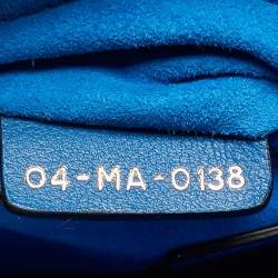 Pre Owned Dior Blue Leather Mini Mosaic of Mirrors Lady Dior Tote