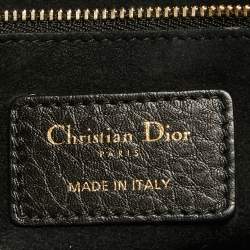 Pre Owned Dior Black Cannage Leather Medium Soft Lady Dior Tote