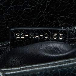 Dior Deep Green Crackled Leather Mini Chain Lady Dior Tote