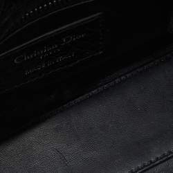 Dior Deep Green Crackled Leather Mini Chain Lady Dior Tote