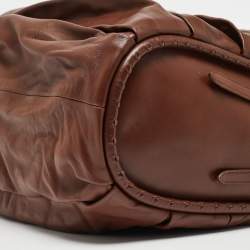 Pre Owned Dior Dark Brown Leather Libertine Hobo