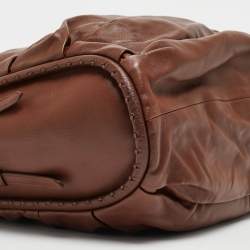 Pre Owned Dior Dark Brown Leather Libertine Hobo